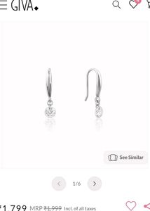 Giva Silver Drop Earring
