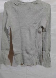 Gray Knit Top