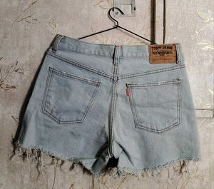 Distressed Denim Shorts
