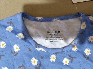 Cute Blue Floral Night Top, 13-14 Years