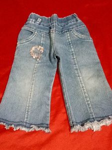 Baby Girls Stylish Straight Pant Jeans