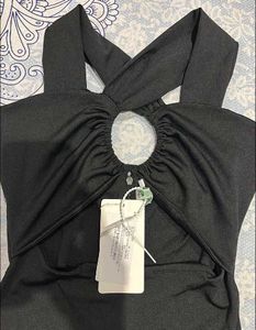 Brand New (Newme) Black Cutout Ruched Dress