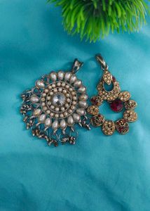 2 Vintage Pendant Set Two Ring