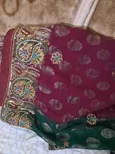 Dual Tone Party Saree with blouse(36)