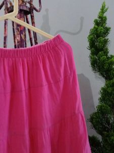 pink cotton skirt