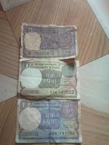 3 Different Notes Of 1 Rupee