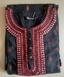 Pistaa Cotton Embroidred A Line