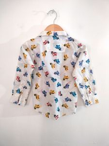 White With Scooty Cartoon Print Shirts (Boy&#39;s)