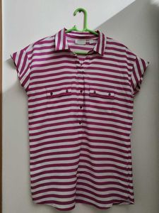 Striped Button-Up Shirt