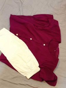 Purple Kurta Set