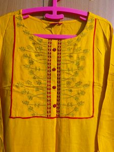 Mustard Yellow Kurti For Sale