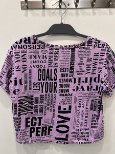 Lavender Printed Crop Top