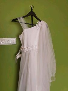 Mystery White Long Gown/New With Tag