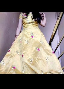 Embroidered Gowns Free Earring Under 600