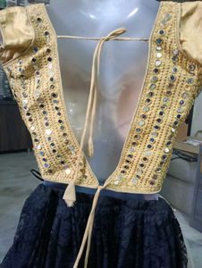 Elegant Black and Gold Lehenga Choli