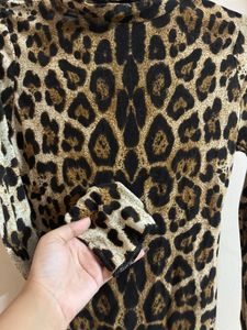Sale-Shein Leapord Print Top