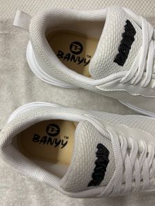 White Mesh Running Sneakers