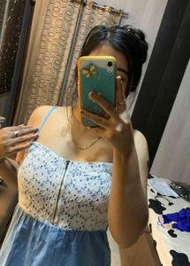 Cute Blue &amp; White Mini Dress💙💖🦋