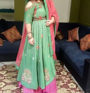 Beautiful Hand Work Indo Western