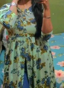 Floral Print Slit Kurti
