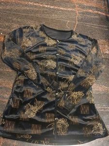 Floral Velvet Kurta