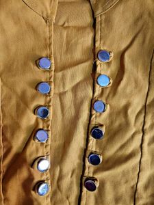 Mustard Button Down Top