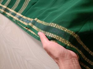 Green Striped Saree