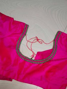 Very Beautiful Green And Pink Pattu Saree