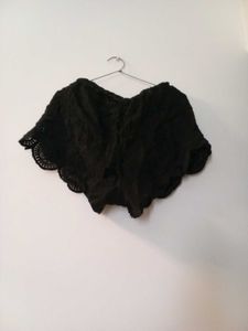 Black Crochet Shorts