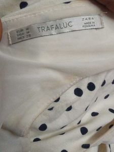 Zara polka dot fitted dress