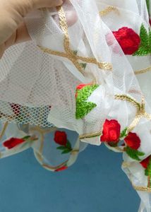 White Floral Embroidered Skirt