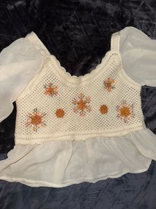 Crochet Floral Top