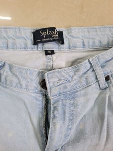 Ripped Light Wash Blue Jeans