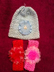 Baby Hat & Headband Set - Newborn