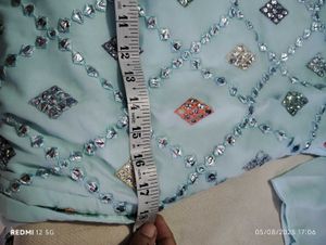 Light Blue Embellished Kurti