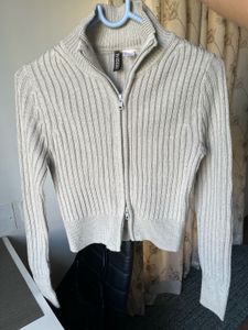 H&amp;M Knitted Zip Up Cardigan