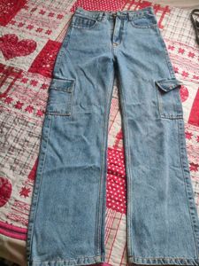 Light Wash Cargo Jeans