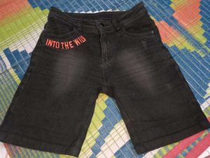 Black Denim Shorts