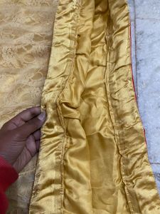 Partywear Heavy Nude And Red Colour Lahnga