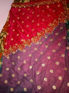 Two Shades Saree With Blouse