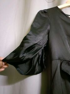 Chic Black Dress &amp; Pan Collar Top