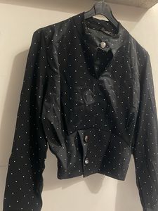 Polka Dot Cropped Blouse