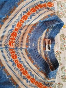 Blue Patterned Cardigan