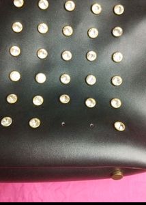 Studded Black Tote Bag