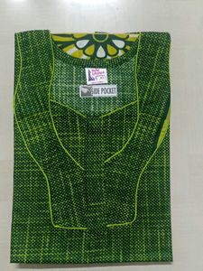 Green XL Cotton Zipped Nighty