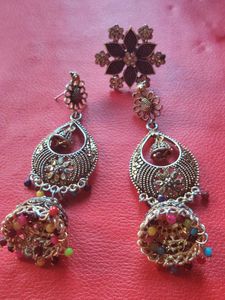 Ethnic Jhumka Earring &amp; Ring Set