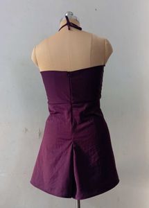 Purple Halter Mini Dress