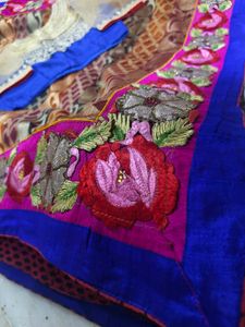 flower 🌹 border heavy saree with blouse