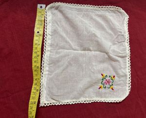 Vintage Embroidery Handkerchief Set of 6