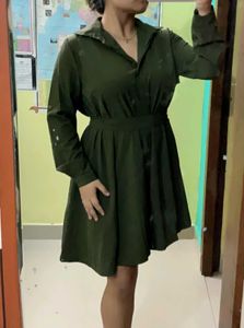 Green Shirt Dress